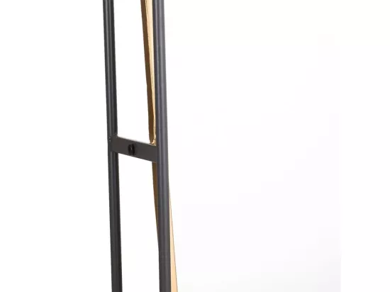Miroir mural en métal noir 40x15x90h
