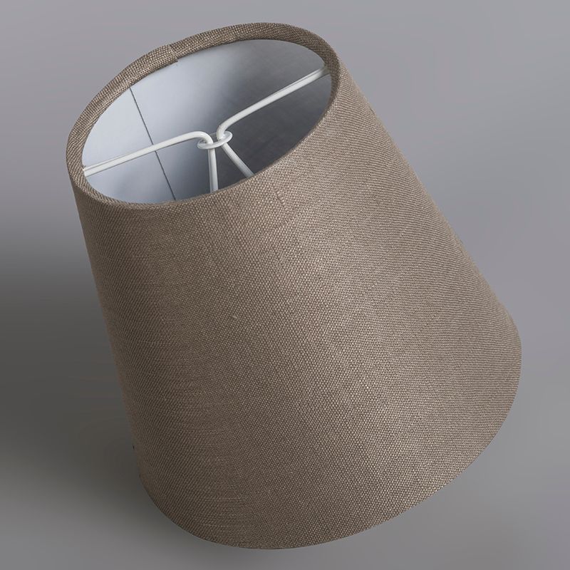 Kroonluchter crème 60 cm met taupe klemkappen - Giuseppe