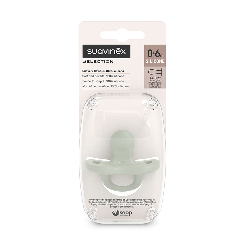 Sucette réversible en silicone Colour Essence 0-6M Vert