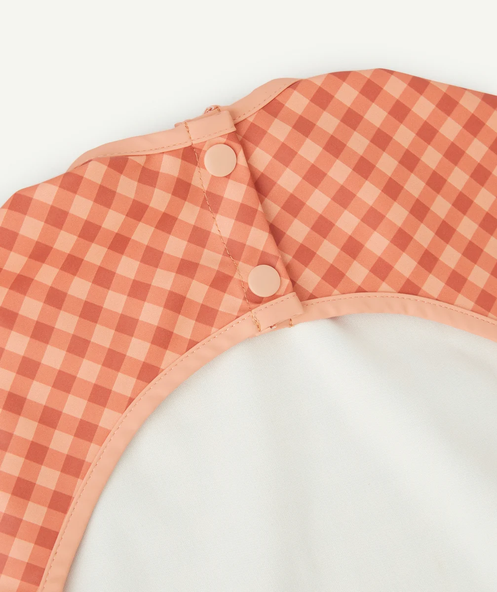 GRECH & CO.BAVOIR À MANCHES LONGUES EN FIBRES RECYCLÉES ET IMPRIMÉ À CARREAUX ROUGES