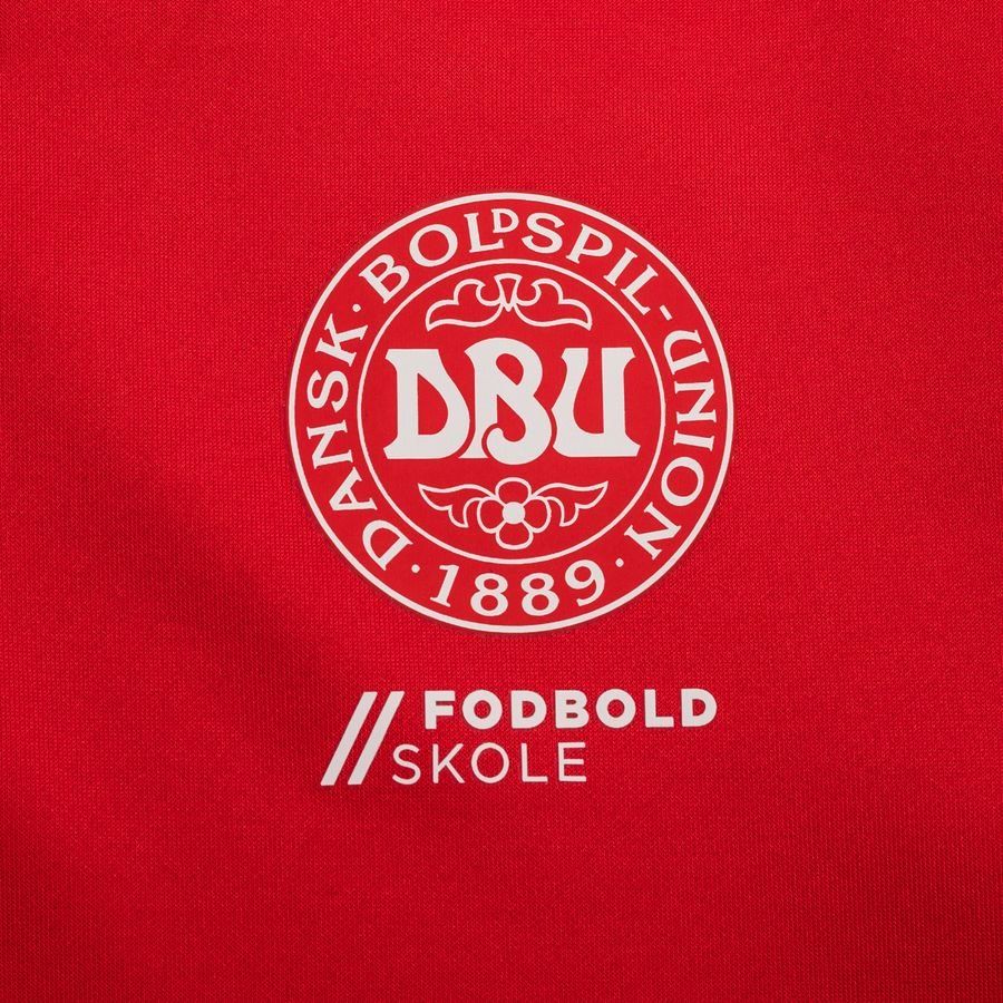 Hummel Maillot d'Entraînement Poly 1/2 Zip DBU Fodboldskole - Rouge/Blanc Enfant