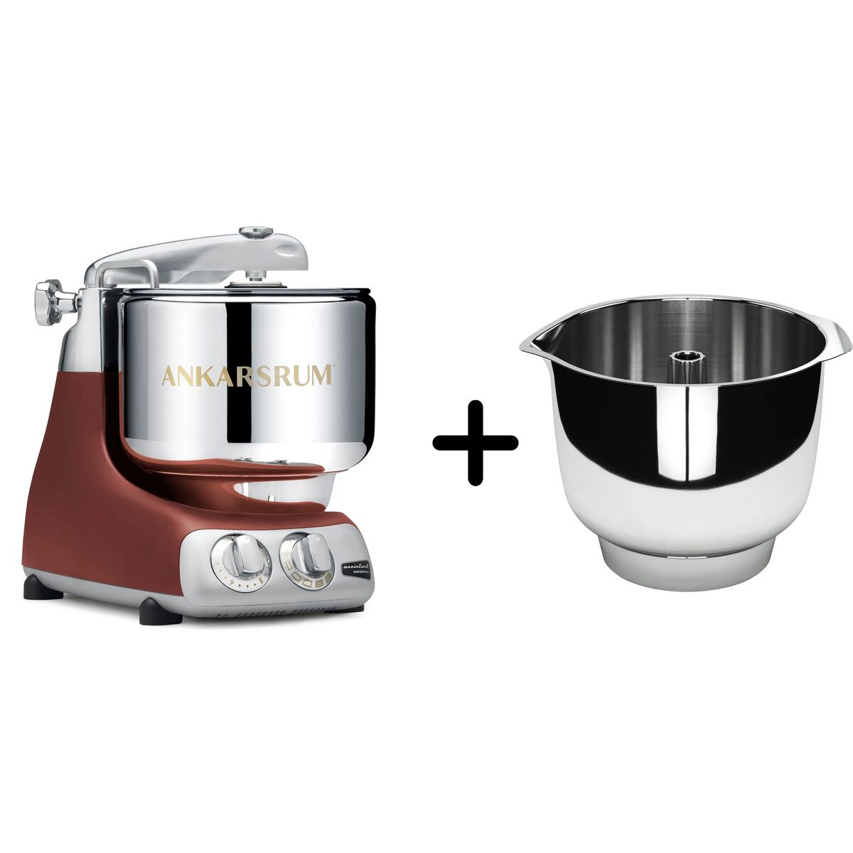 AKM 6230 Kjøkkenmaskin + Assistent Original vispebolle, rustic maroon