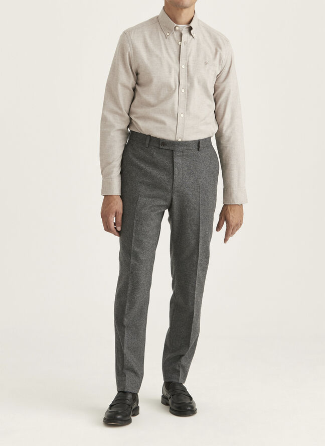 Morris Stockholm Watts Flannel Shirt-Slim Fit / 05 Khaki / S Khaki