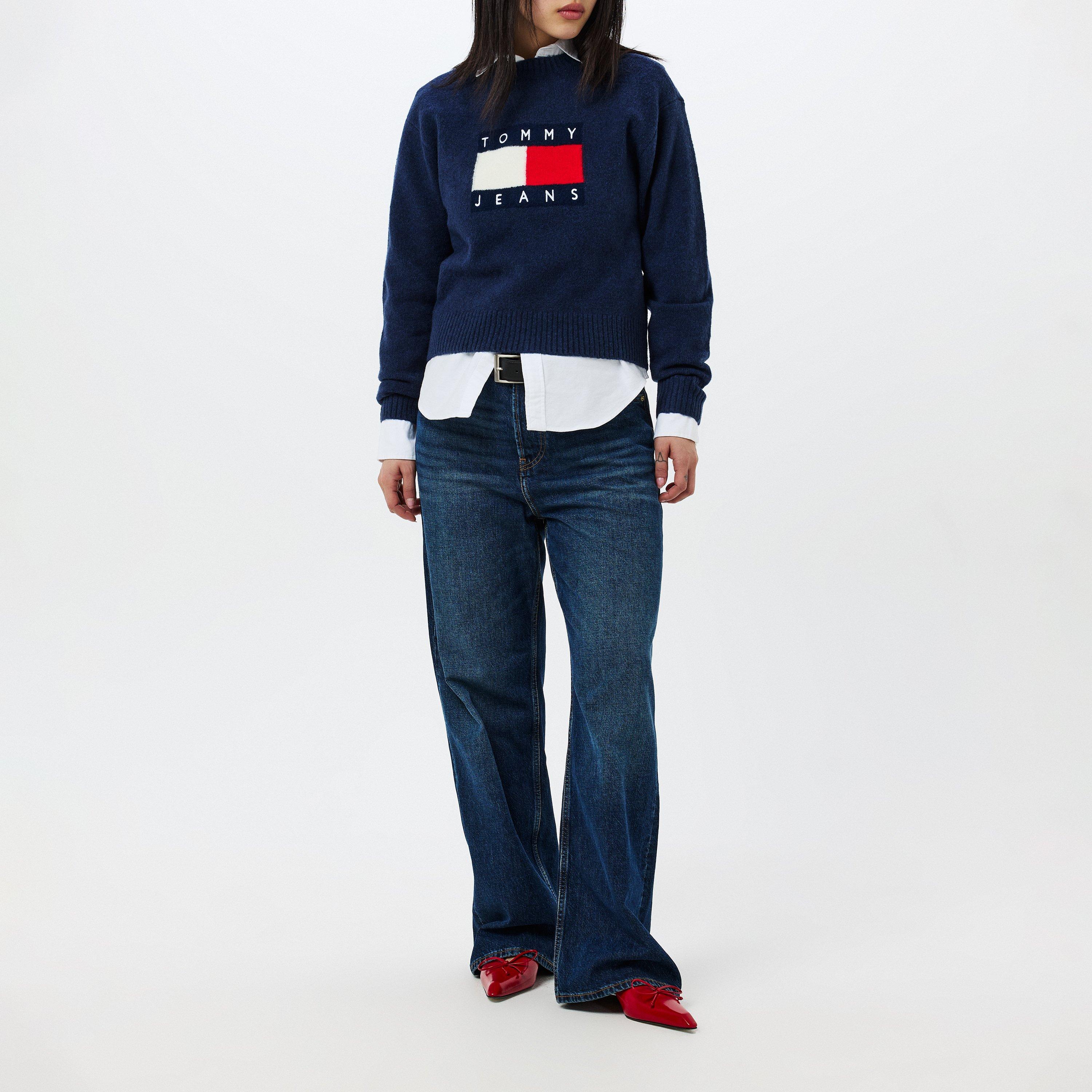 Tommy Jeans Melange Flag Pull Over Sweater