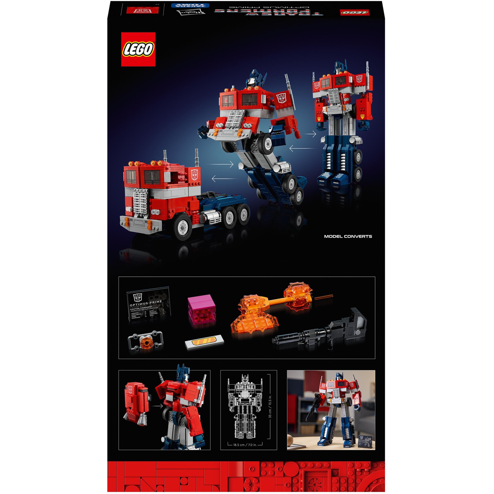 LEGO Konstruktionsspielzeug Icons Transformers Optimus Prime