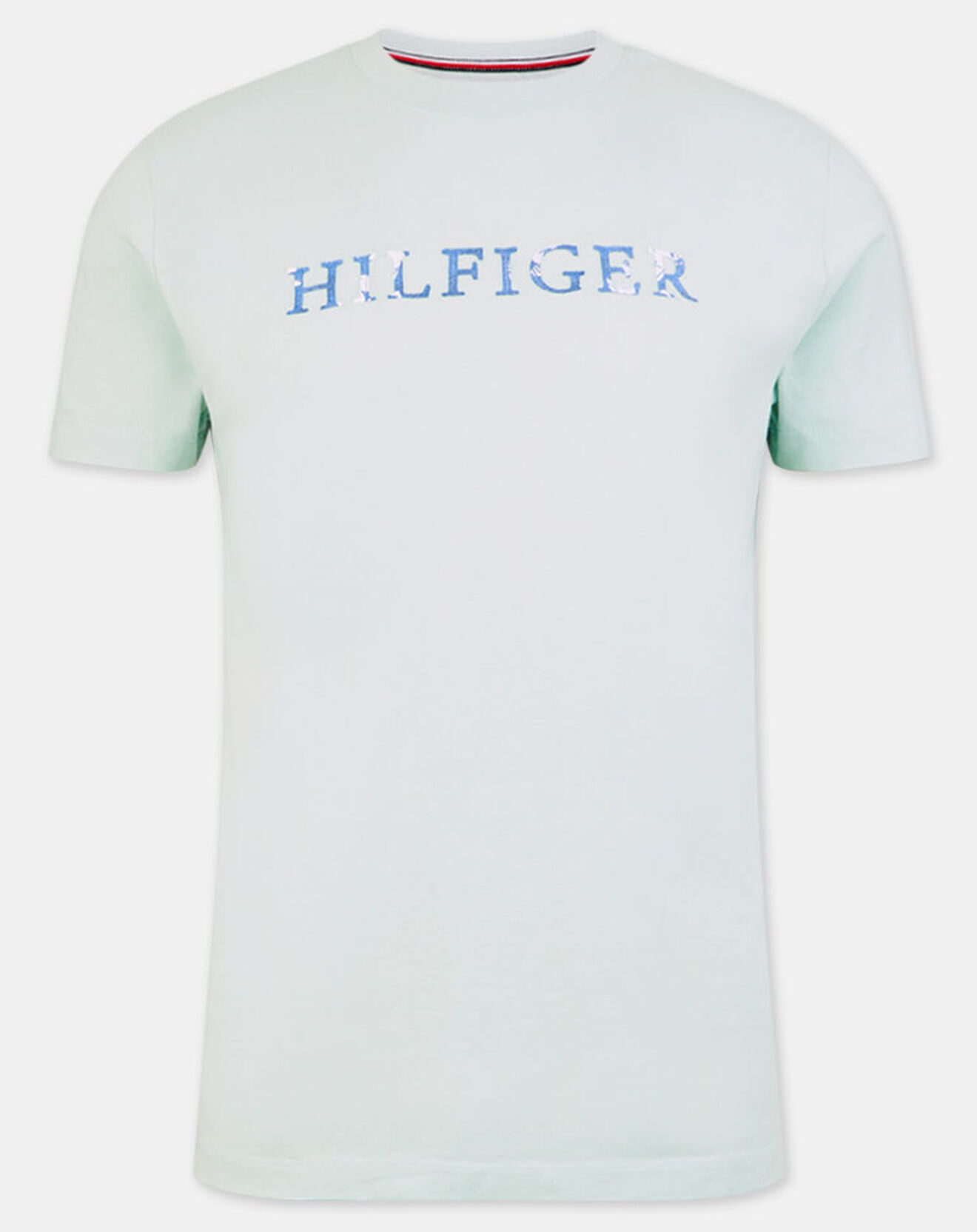 Tommy Hilfiger T-Shirt Floral Embroidery vert d'eau