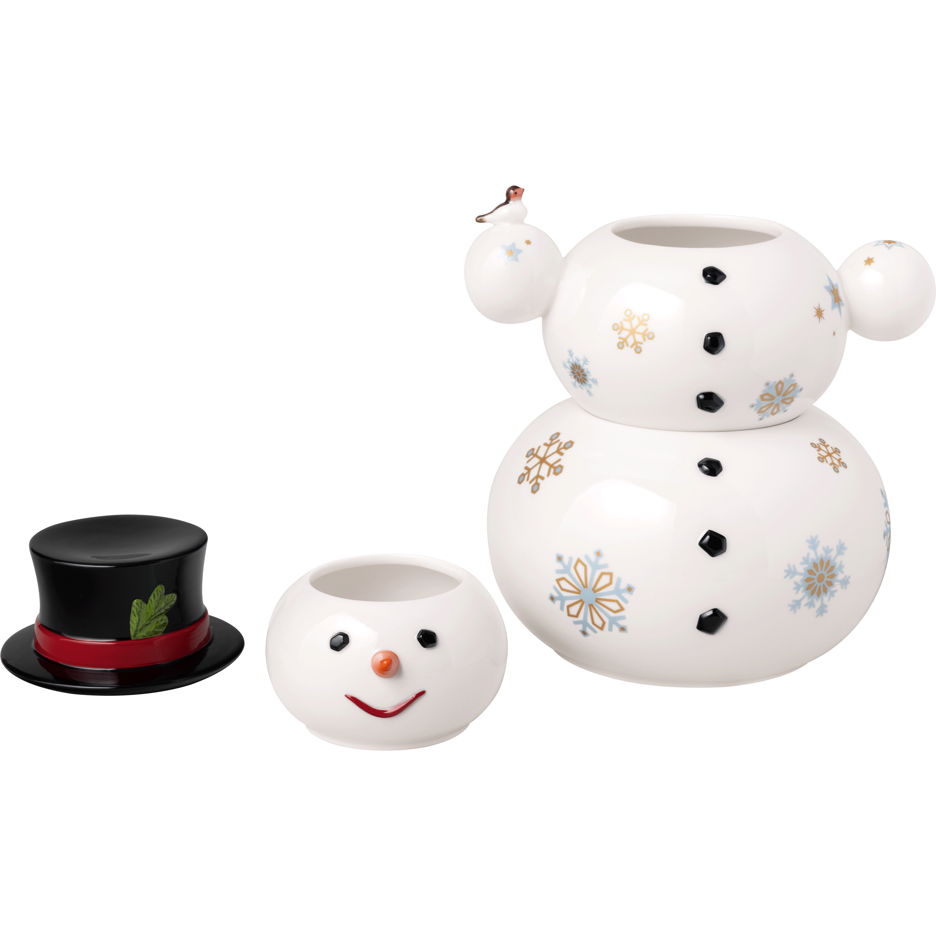 Christmas Toy's Cookie box White, 8.1'' x 7.1'' x 12.3'', Premium Porcelain