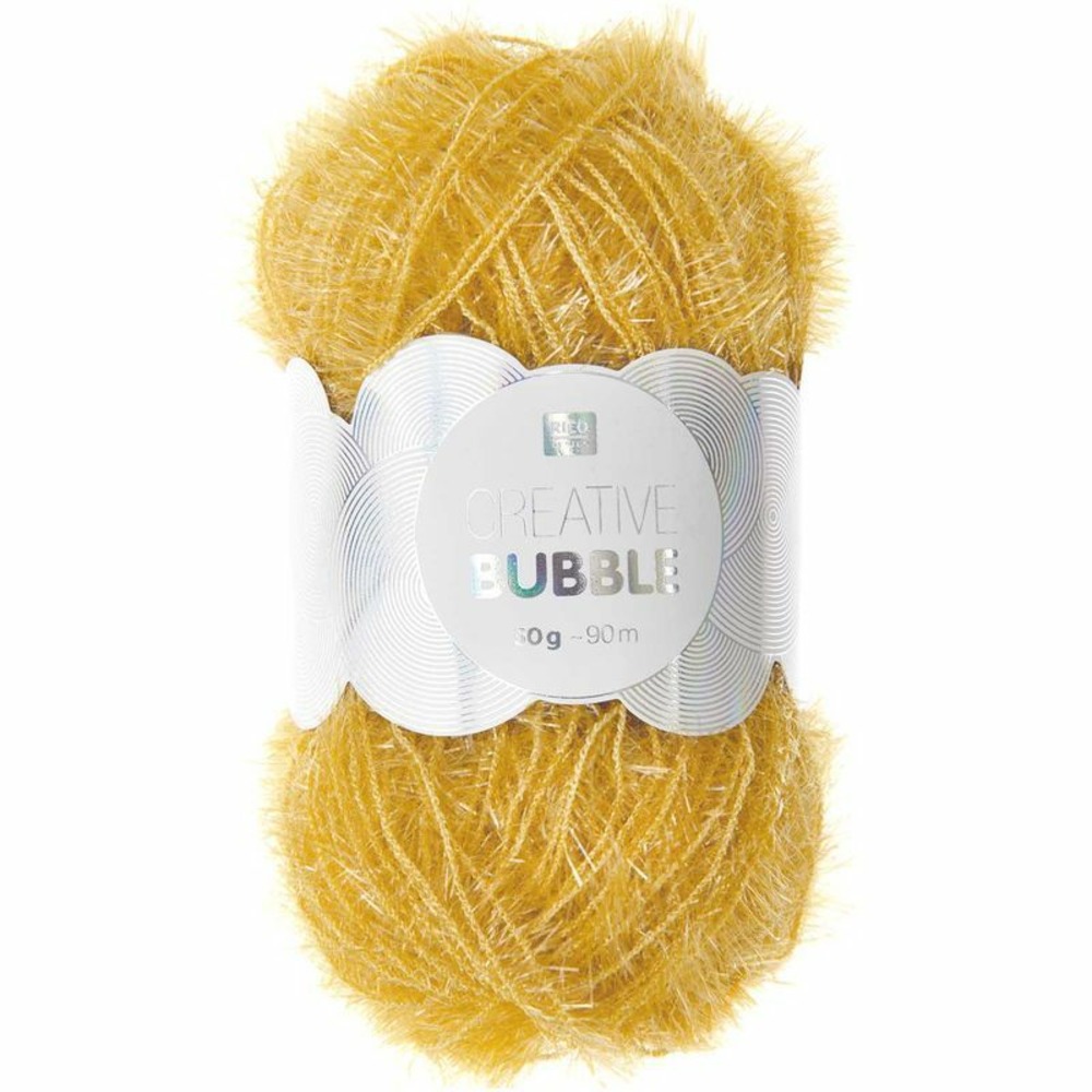 Pelote de fil pour éponge créative - creative bubble - jaune maïs
