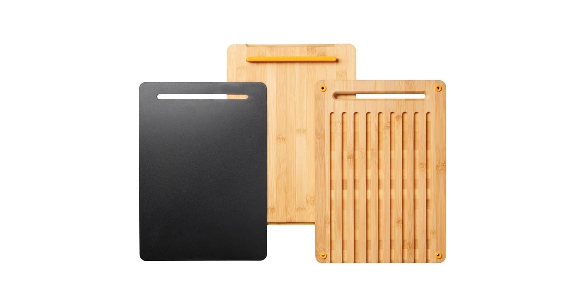 FiskarsFunctional Form Set bamboe snijplanken set van 3  (Houtkleur/antraciet, FSC-gecertificeerd bamboe | kunststof )