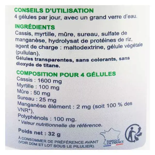 Oemine Manganês Groselha Preta 60 cápsulas