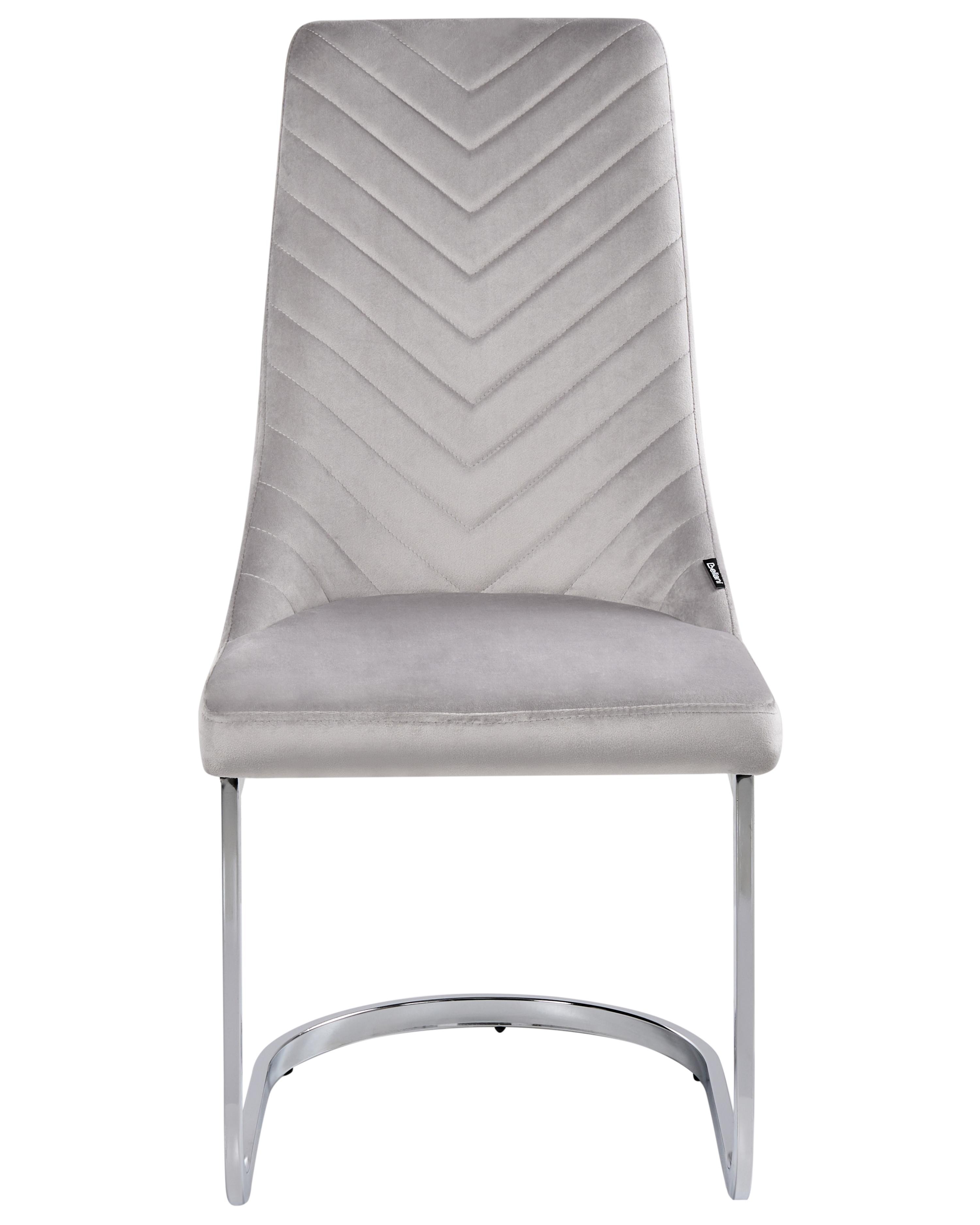 Set van 2 eetkamerstoelen ALTOONA Fluweel Grijs