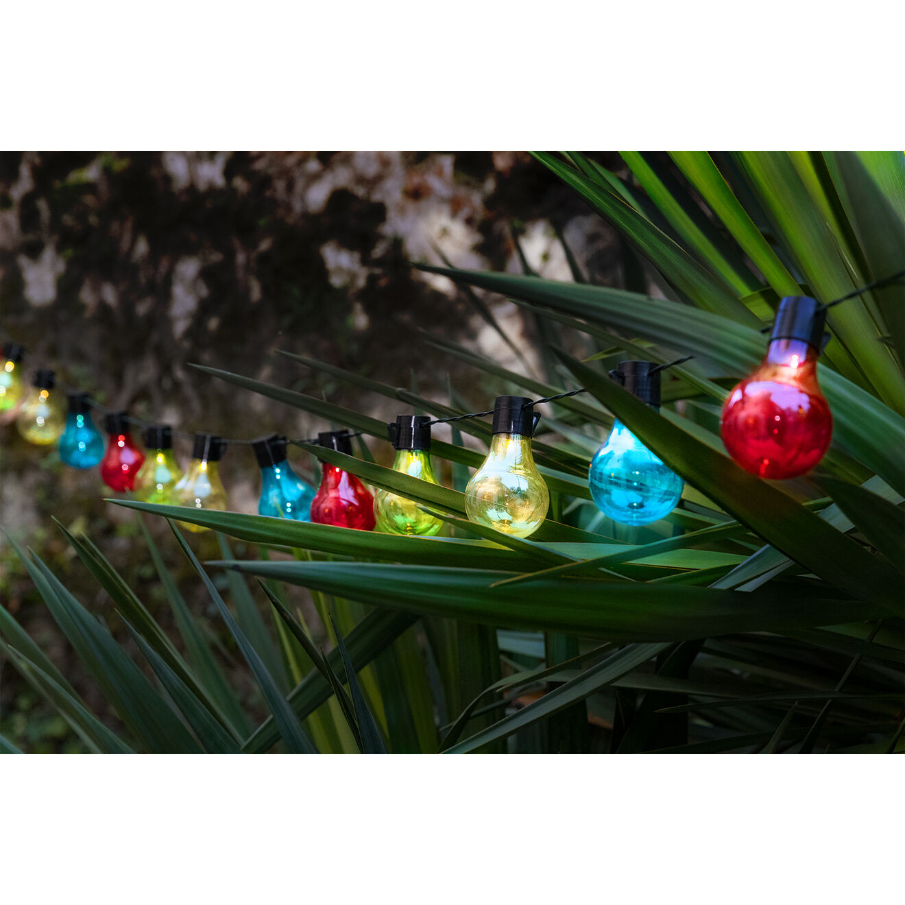 Pratik Garden Guirlande lampe solaire guinguette 20 LED multicolore - 200 cm