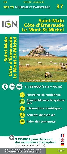 IGN - TOP 75 SAINT MALO COTE EMERAUDE MONT SAINT MICHEL