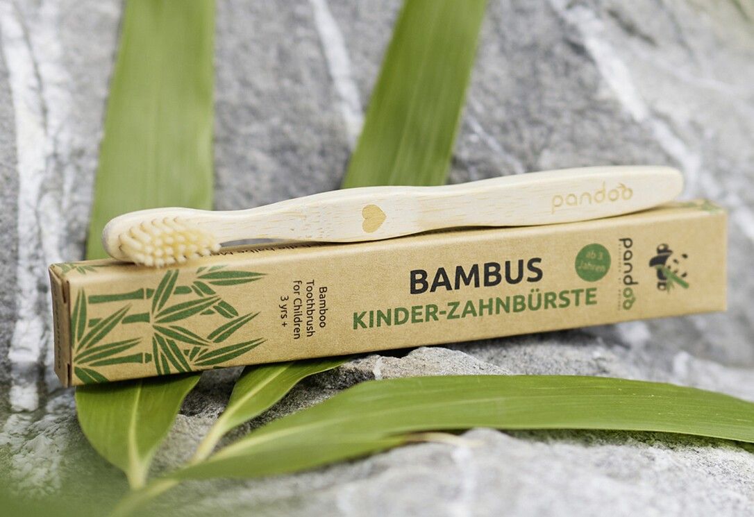 PANDOO Kinder-Zahnbürsten 4er Pack