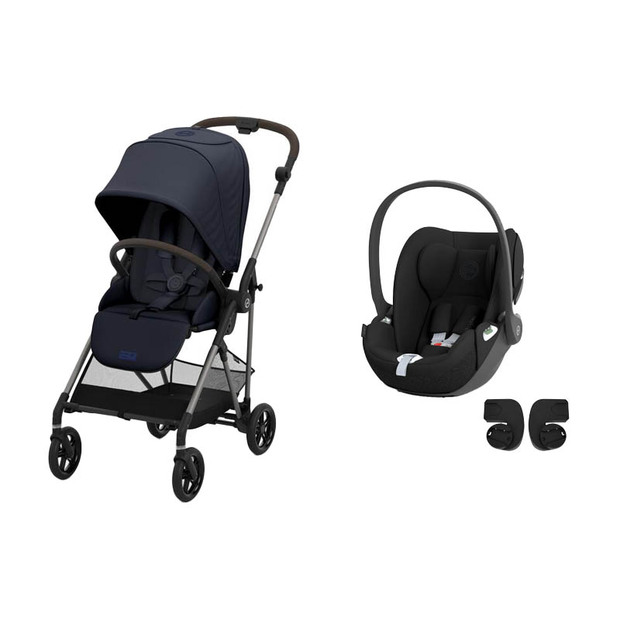 Poussette Duo Melio 4 Dark Blue-navy + Cloud T Sepia Black - CYBEX