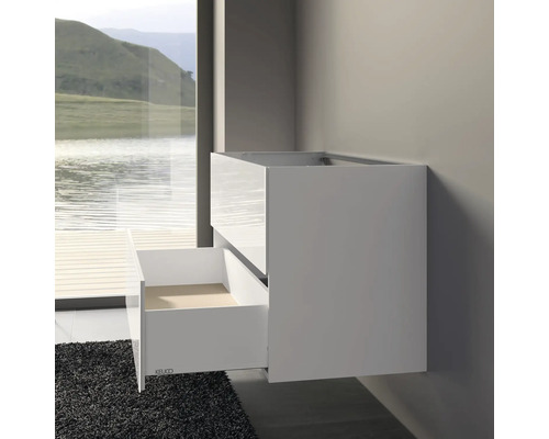 KEUCO X-Line wastafelmeubel, afmetingen (B x H x D): 120 x 60,5 x 49 cm, frontkleur: glanzend wit, 33183300000
