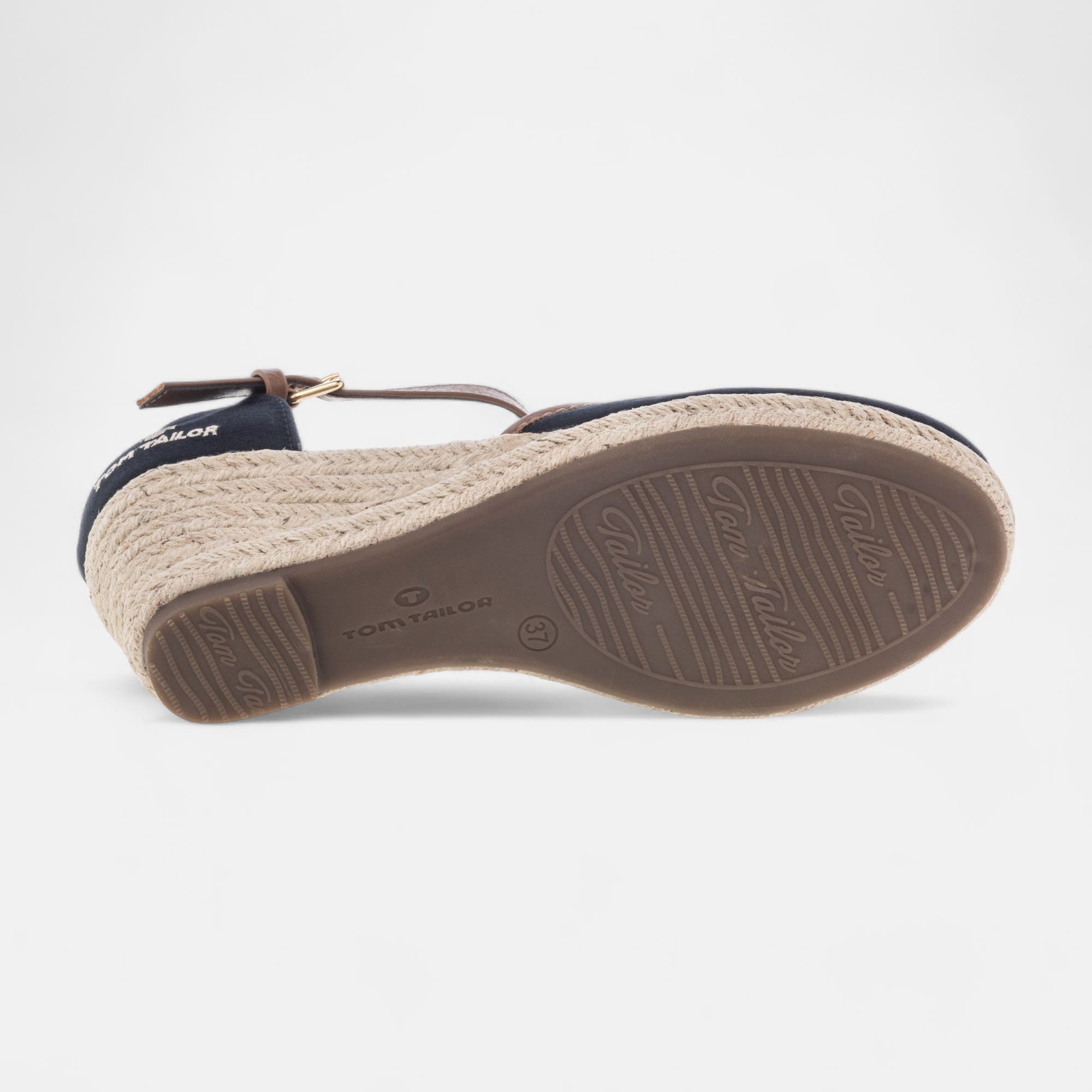 Espadrilles à talon compensé Femme bleu marine
