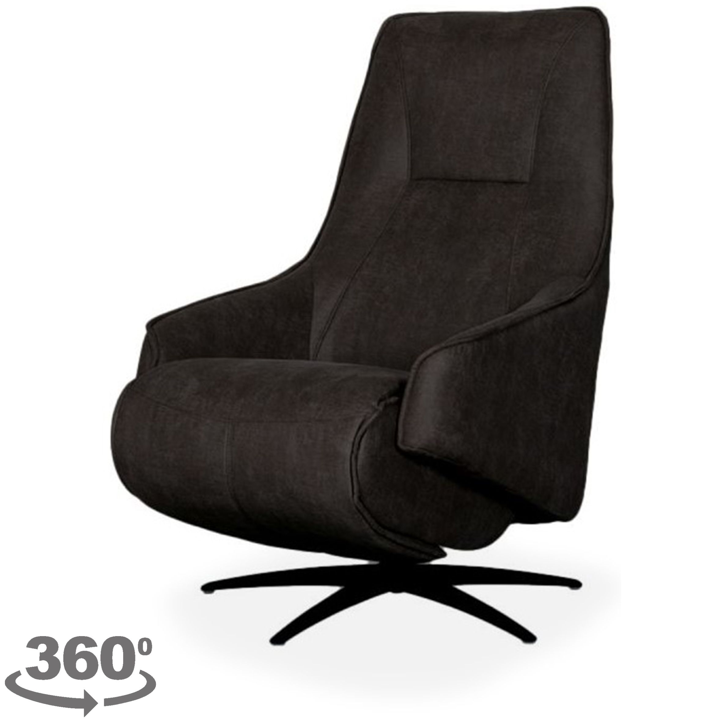 Relaxfauteuil Antraciet SX-84.003 Odense B68 x D87 x H110 cm