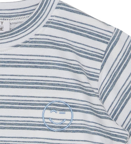 Hust and Claire T-Shirt - HCArthur - Blue Fog Melange m. Streife