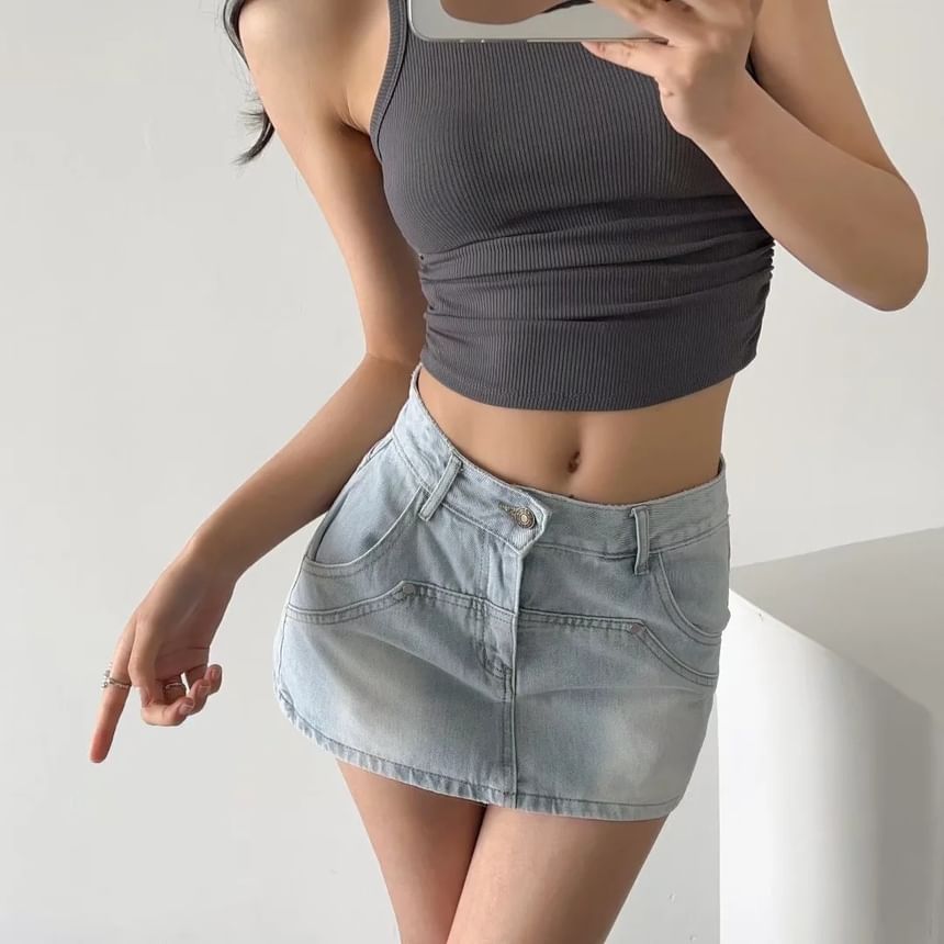 Reknovine - Lage denim minirok