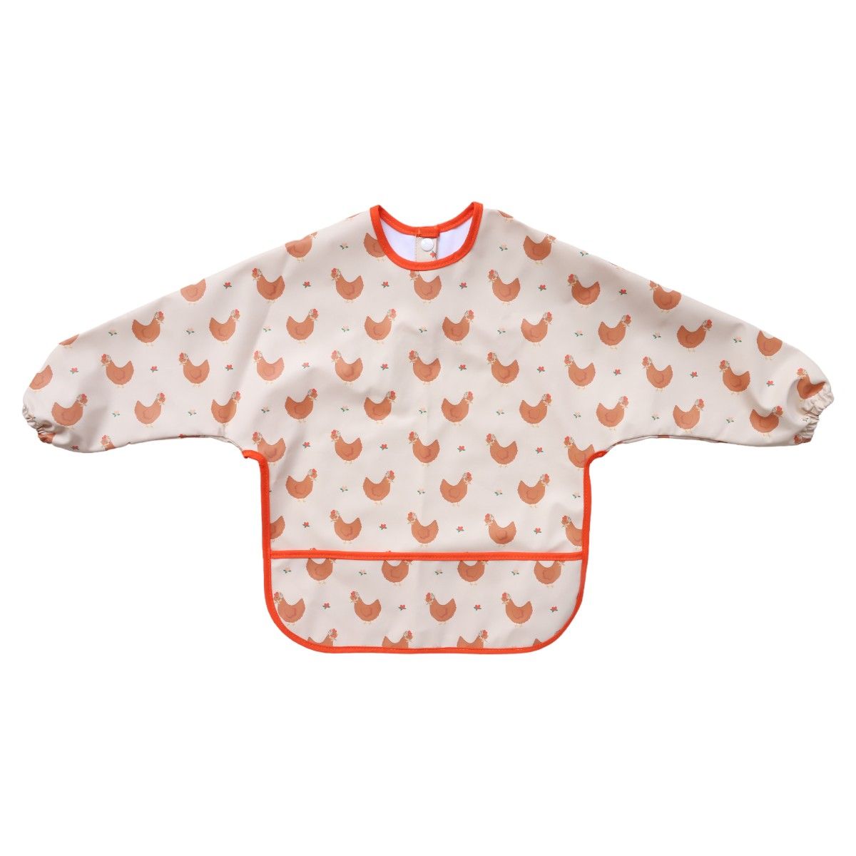 Bavoir tablier manches longues 1-3 ans - La petite poule rousse Jolie saison