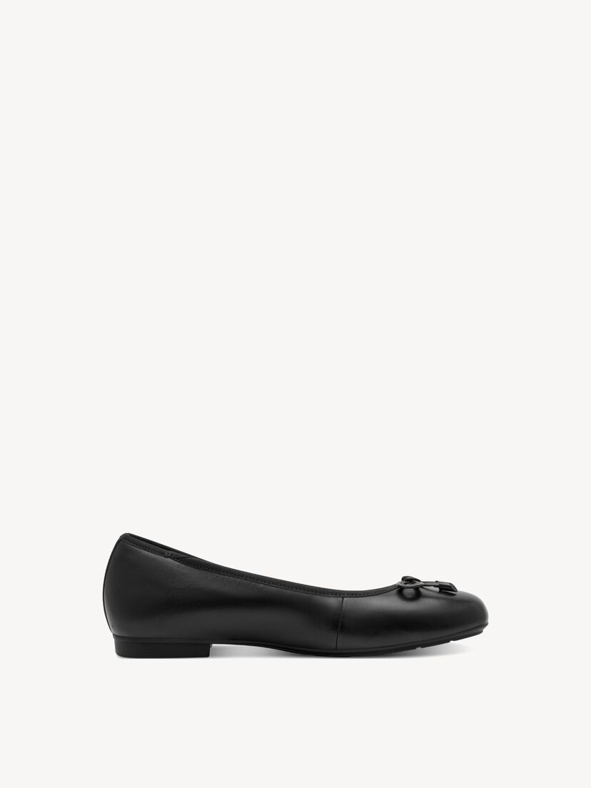Leren Ballerina - zwart