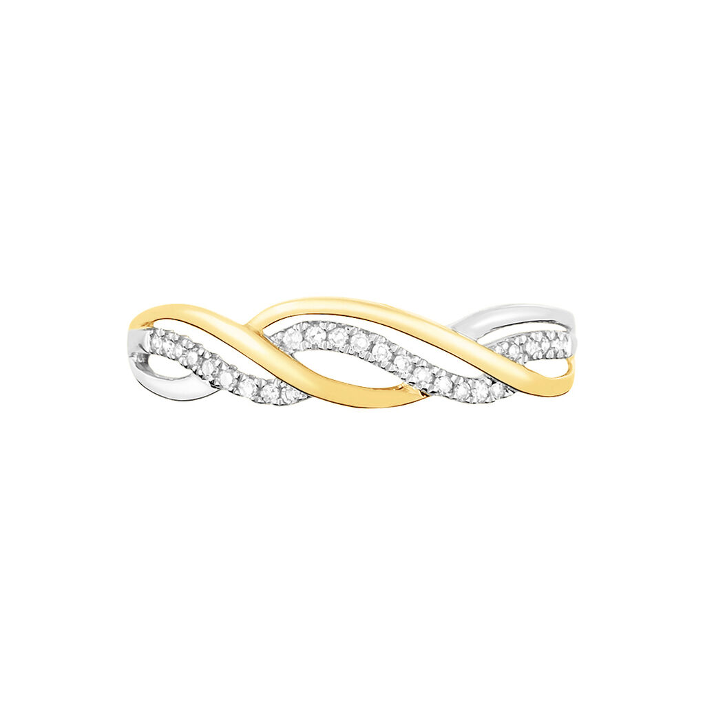 Bague Romane Or Jaune Diamant