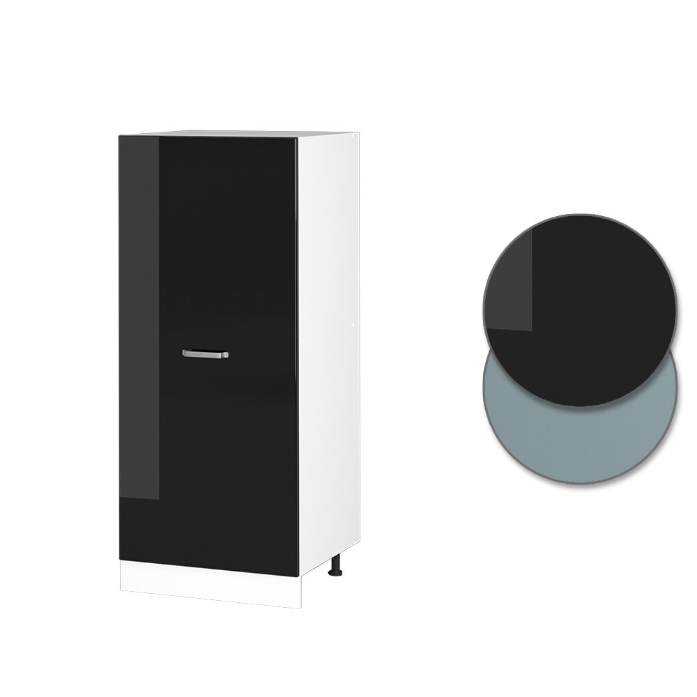 Vicco Vorratsschrank Küchenschrank R-Line Solid Weiß Schwarz 60 cm modern große Tür
