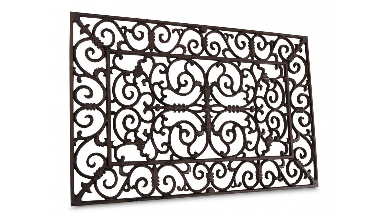 Paillasson rectangulaire fonte marron 72x46x2cm
