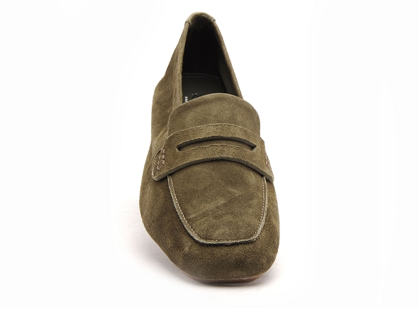Reqins basses femme hema cuir velours kaki