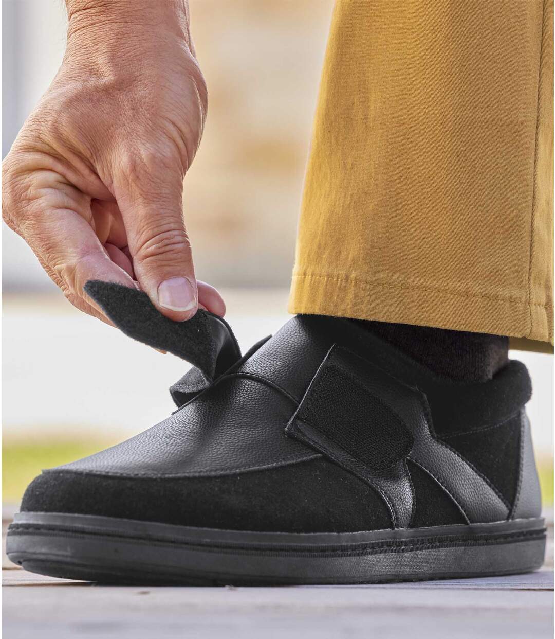 Mocassins Scratchés en Cuir et Nubuck