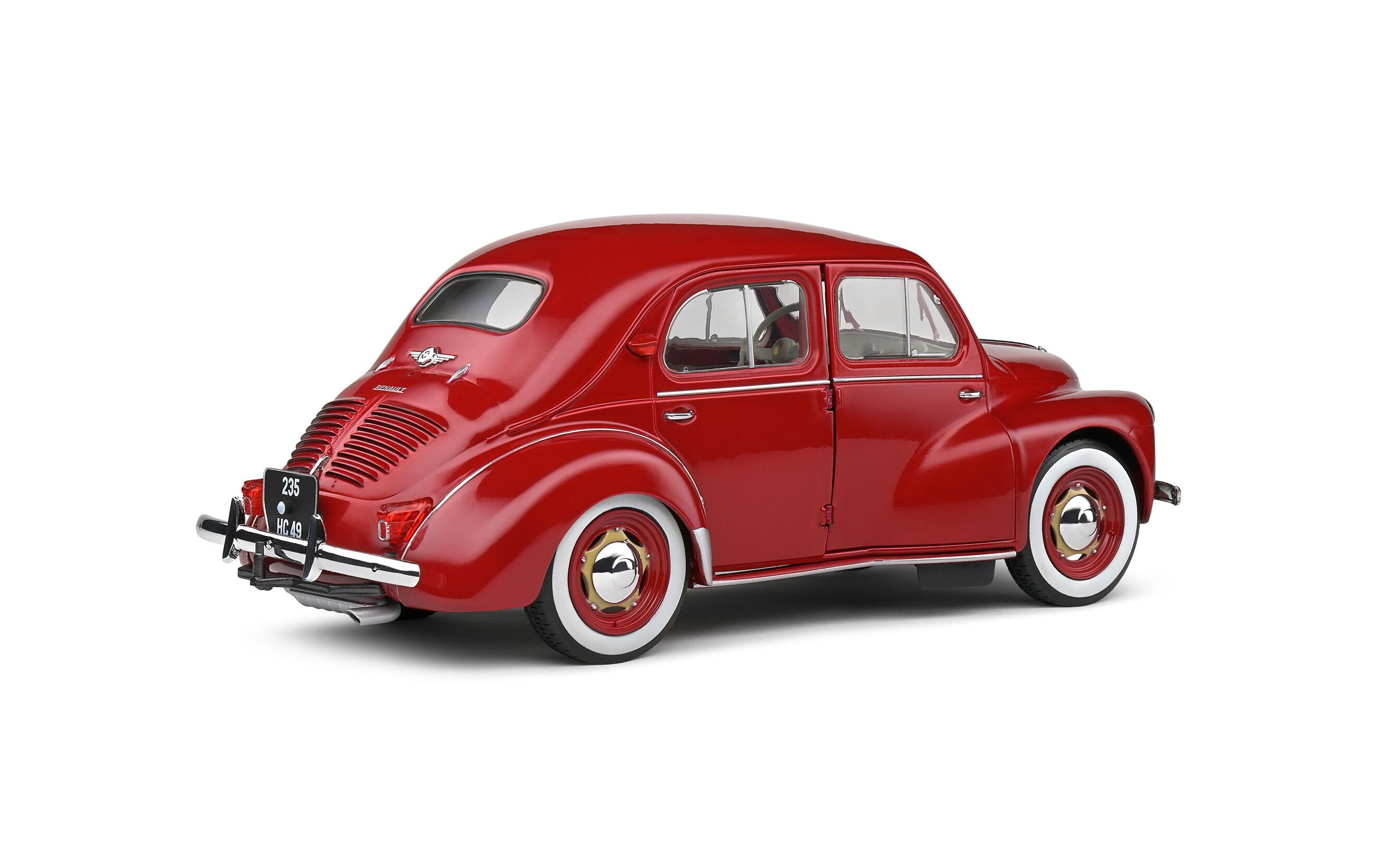 Renault 4CV Rot, 1:18Detailgetreues Modellauto für Sammler im Massstab 1:18