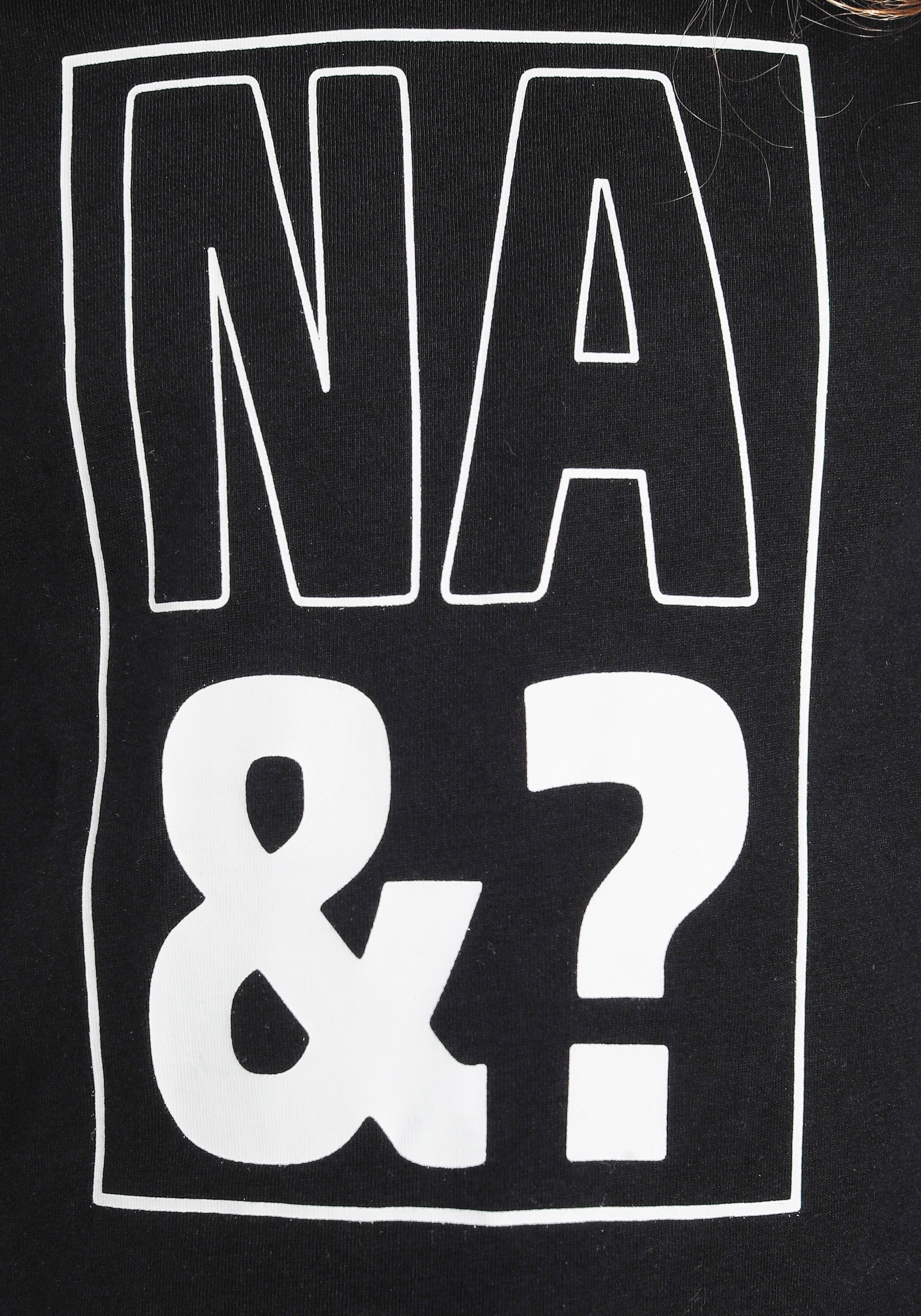 KIDSWORLD Langarmshirt »NA&?«, langärmlig,  Basic-Passform,  mit Statement-Druck