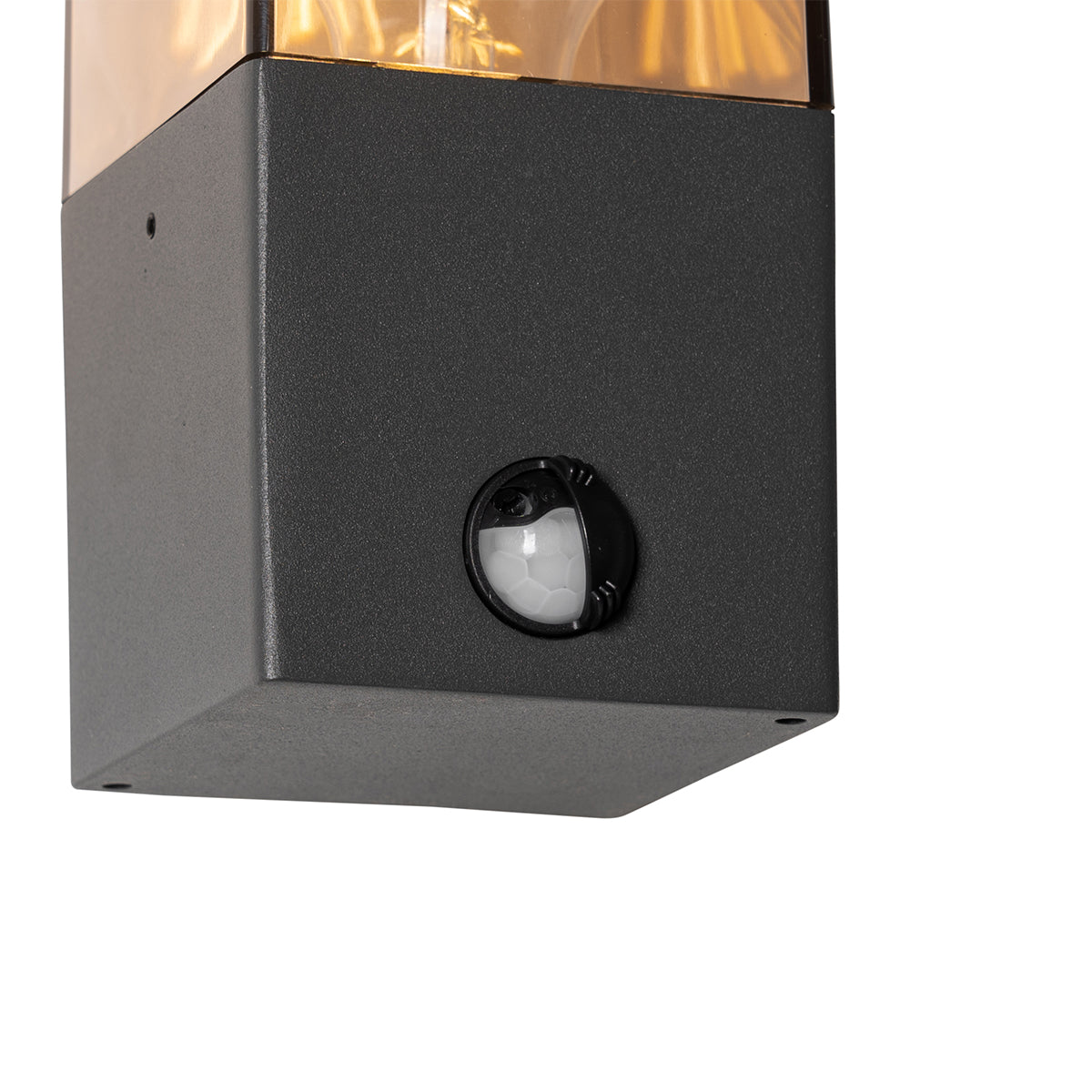 QAZQA Buiten wandlamp donkergrijs met bewegingsmelder IP44 - Denmark