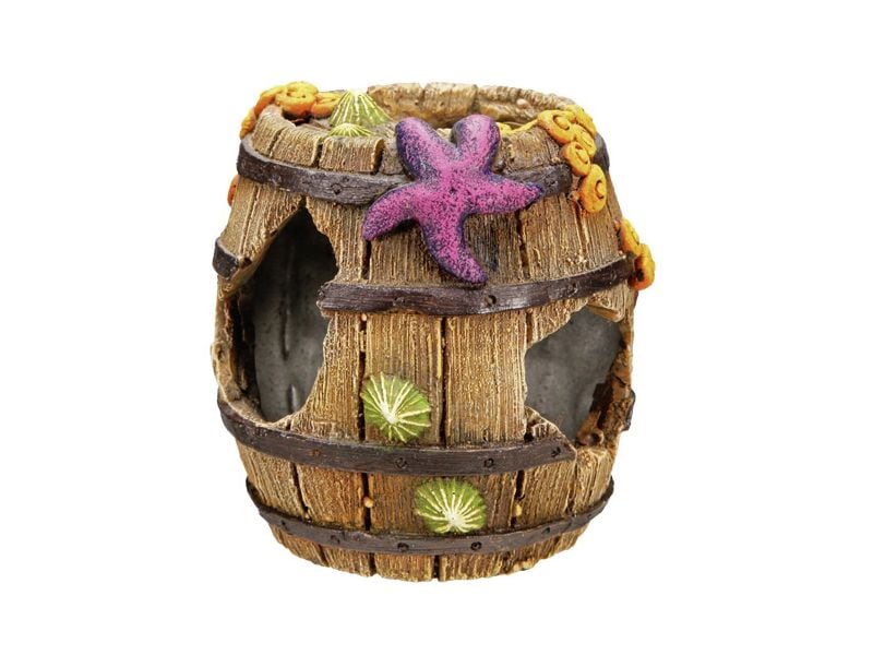 Nobby Aqua Ornaments Fass 8.5 x 8.5 x 9 cm Detailreiche Figur der alten Seefahrt