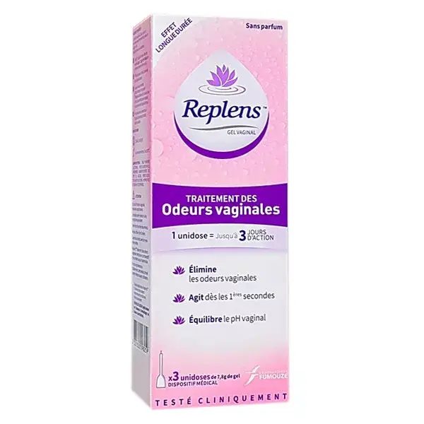 Replens Gel Vaginal Traitement des Odeurs 3 unidoses