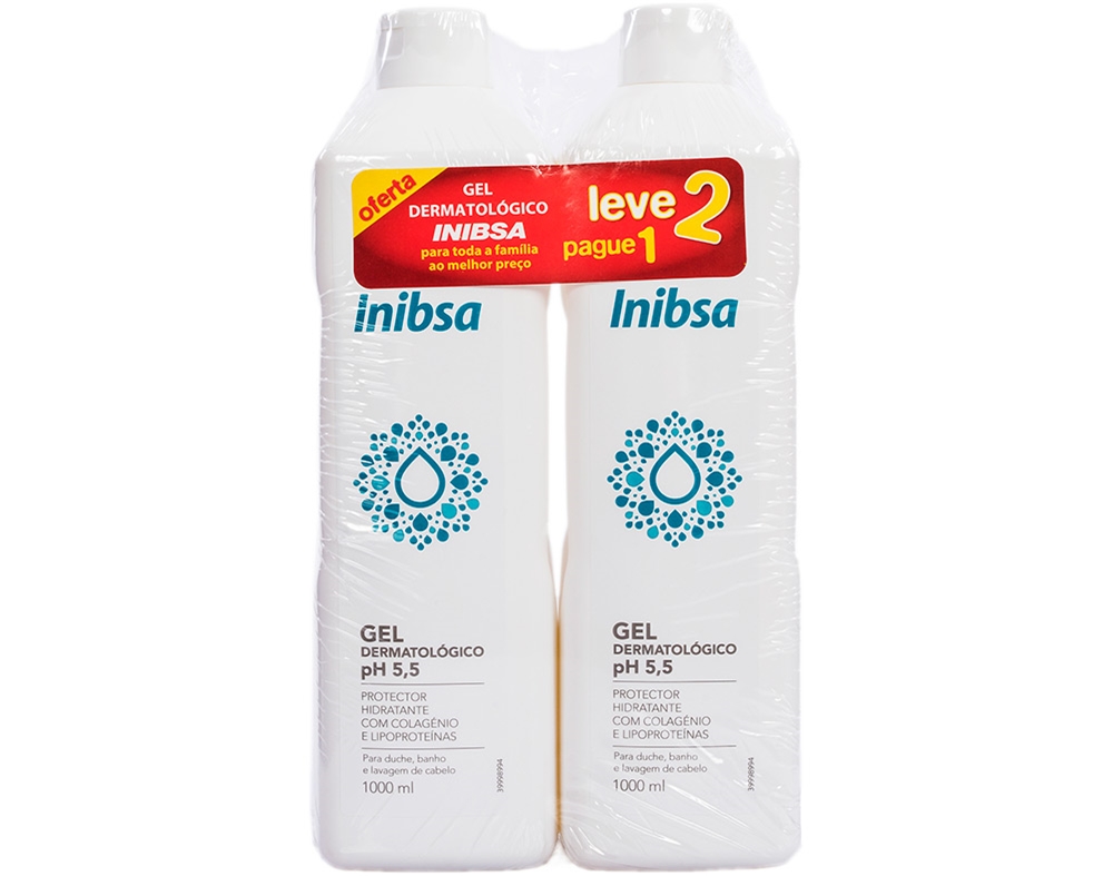 GEL INIBSA BANHO DERMATOLÓGICO 2X1L LEVE 2 PAGUE 1