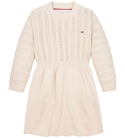 Tommy Hilfiger Kleid - Strick - Cable - Heathered Oat