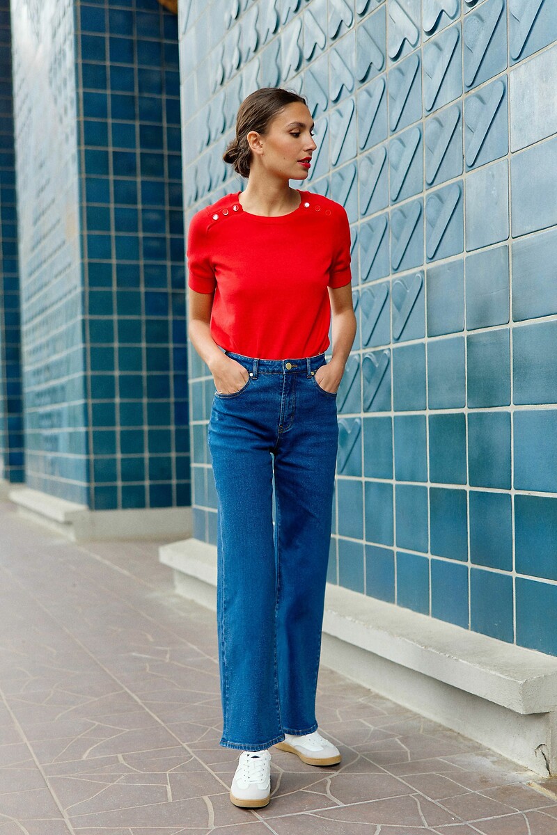 LA PETITE ETOILE<br>Calça jeans mom stretch ZEPHYR