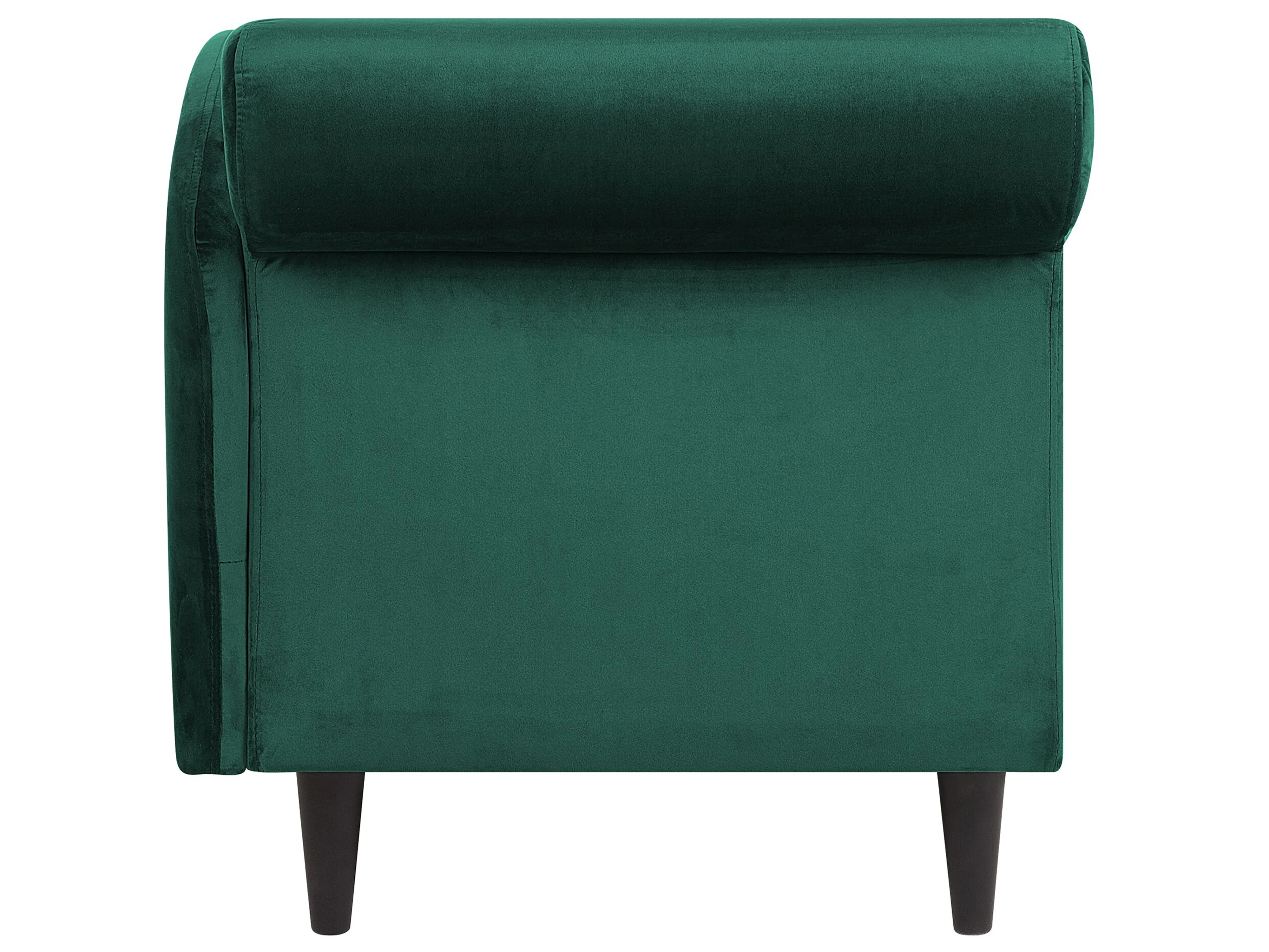 Linkszijdige chaise longue LUIRO Fluweel Smaragdgroen met opbergruimte
