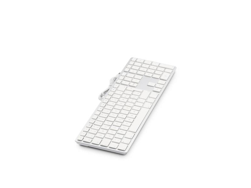 LMP Tastatur KB-1243 Silber, Mac CH-Layout mit Ziffernblock Elegante Mac-Tastatur mit Aluminiumcover