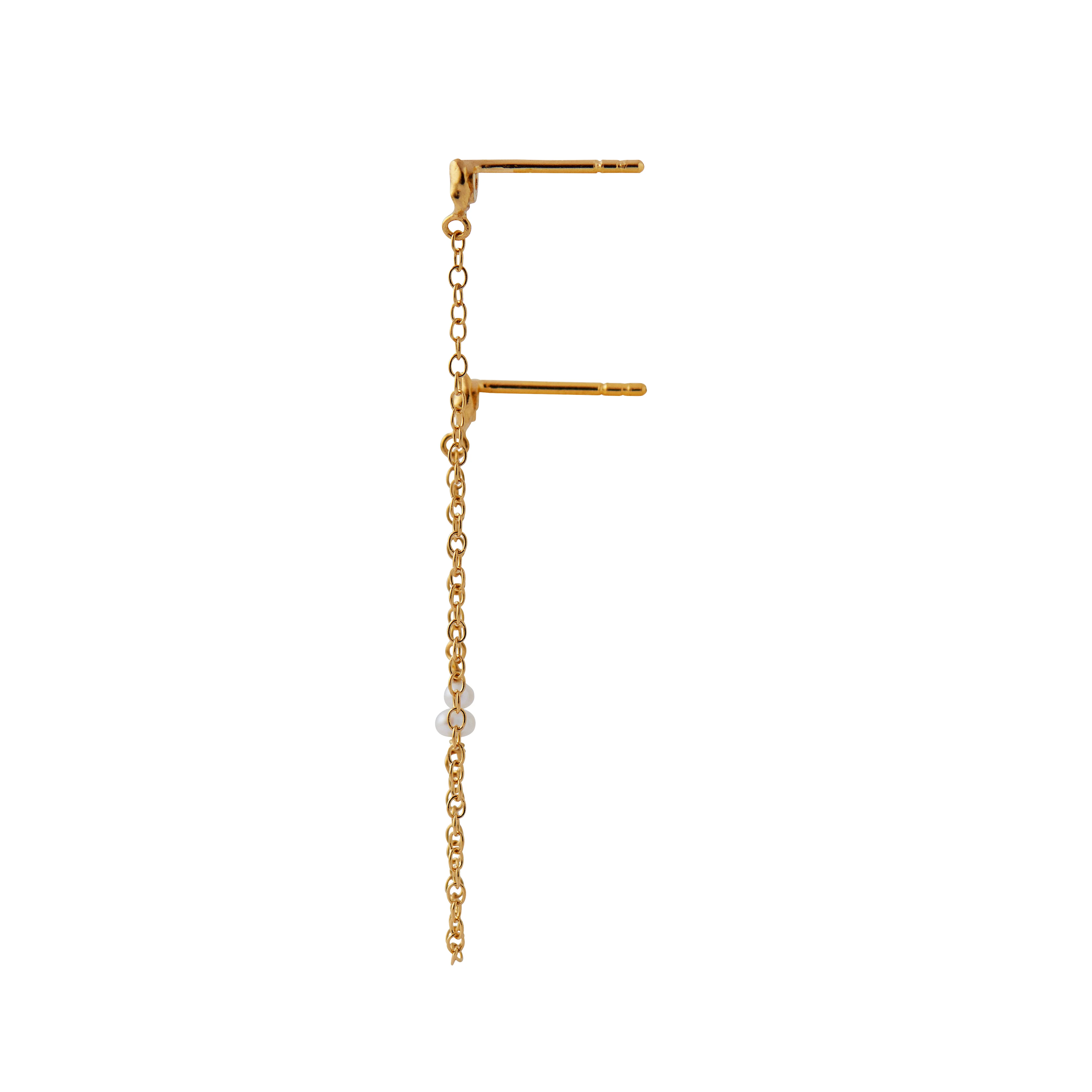 STINE A Jewelry  Twin flow hængeørering - forgyldt