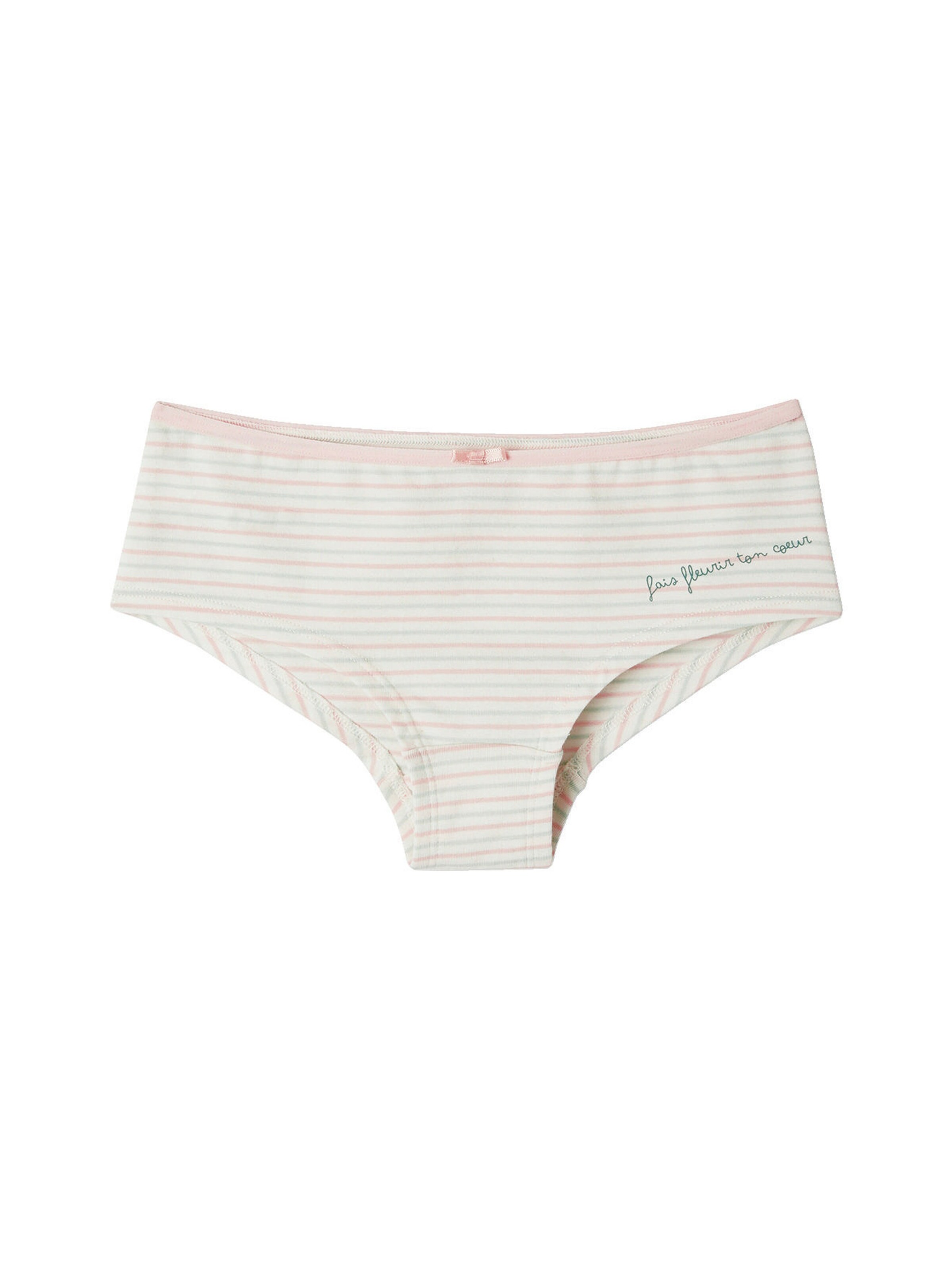 Vertbaudet 5er-Pack Mädchen Shortys, Blumen pudrig rosa