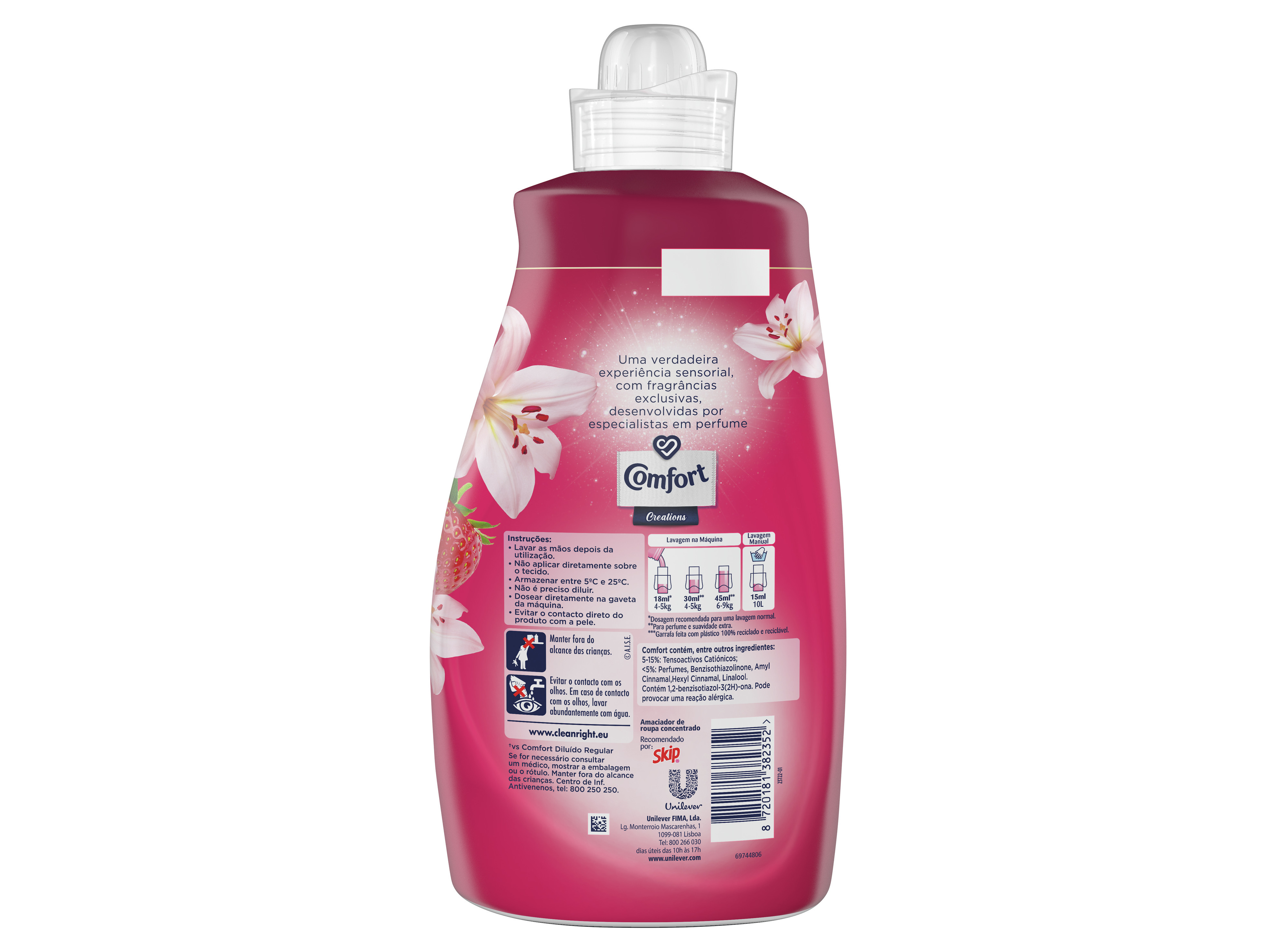 AMACIADOR CONCENTRADO COMFORT CREATIONS LÍRIOS E MORANGO 105 DOSES