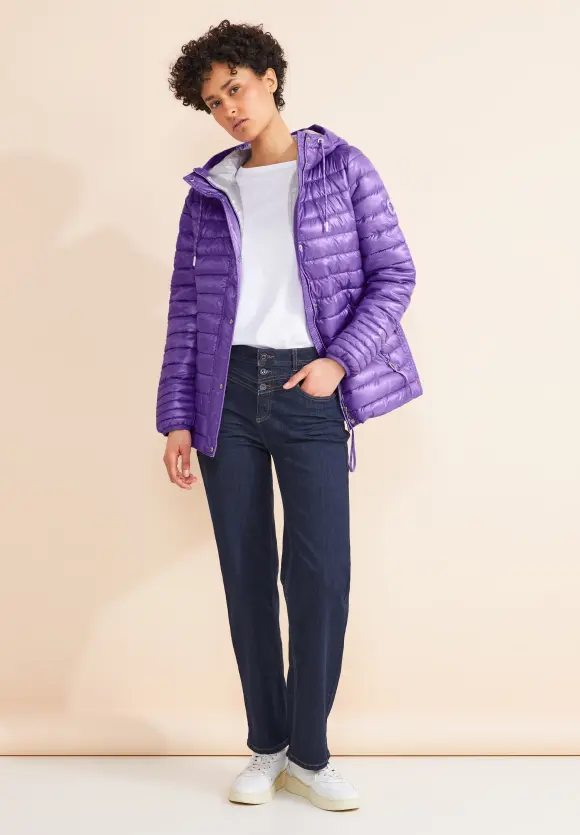 Kurze Steppjacke - shiny lilac