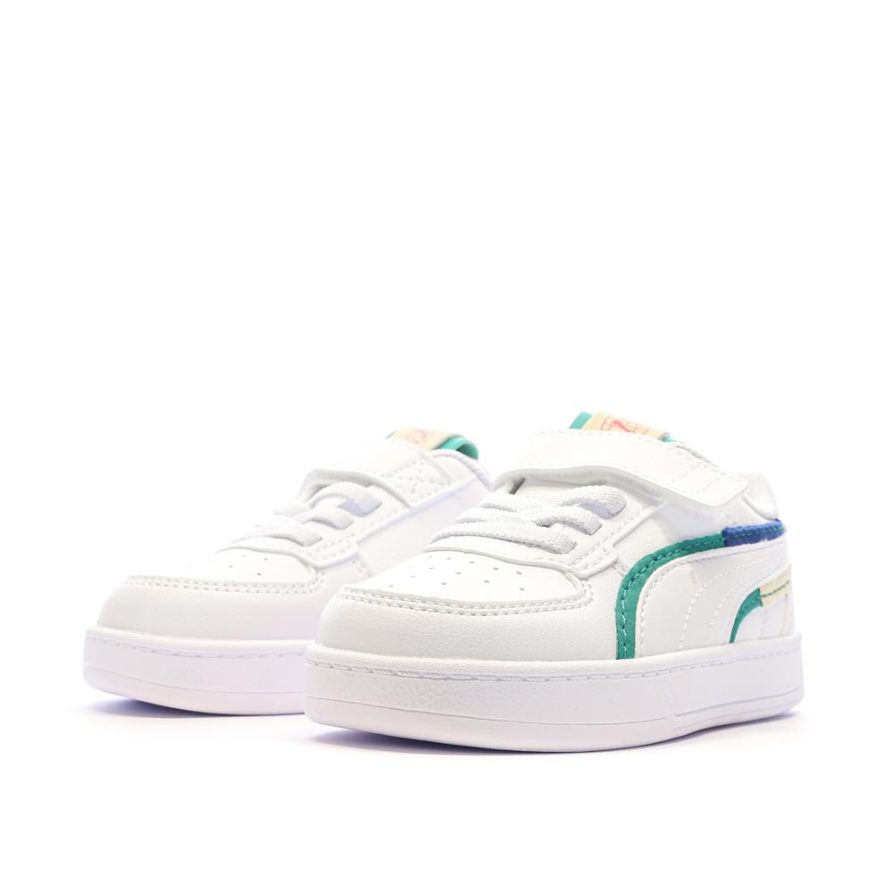 Puma Baskets Blanches/Vert/Marine Garçon Puma Caven 2.0 Ready