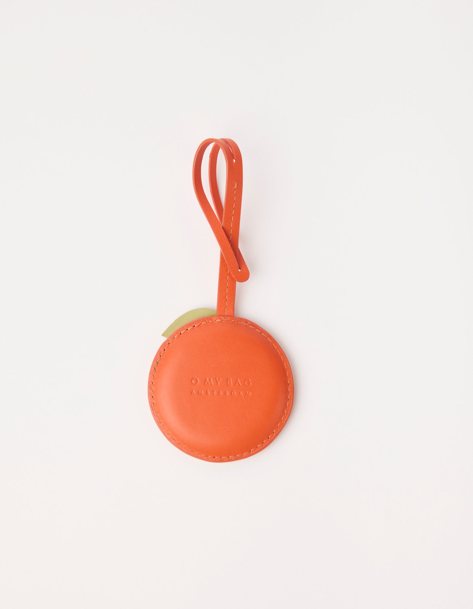 Orange Bag Charm - Tangerine Classic Leather