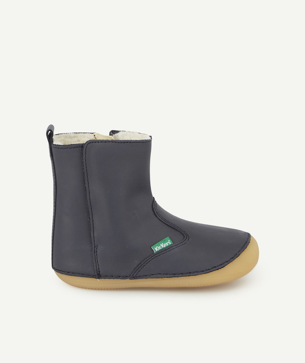 KICKERSBOOTS BLEU MARINE ZIPPÉE BÉBÉ