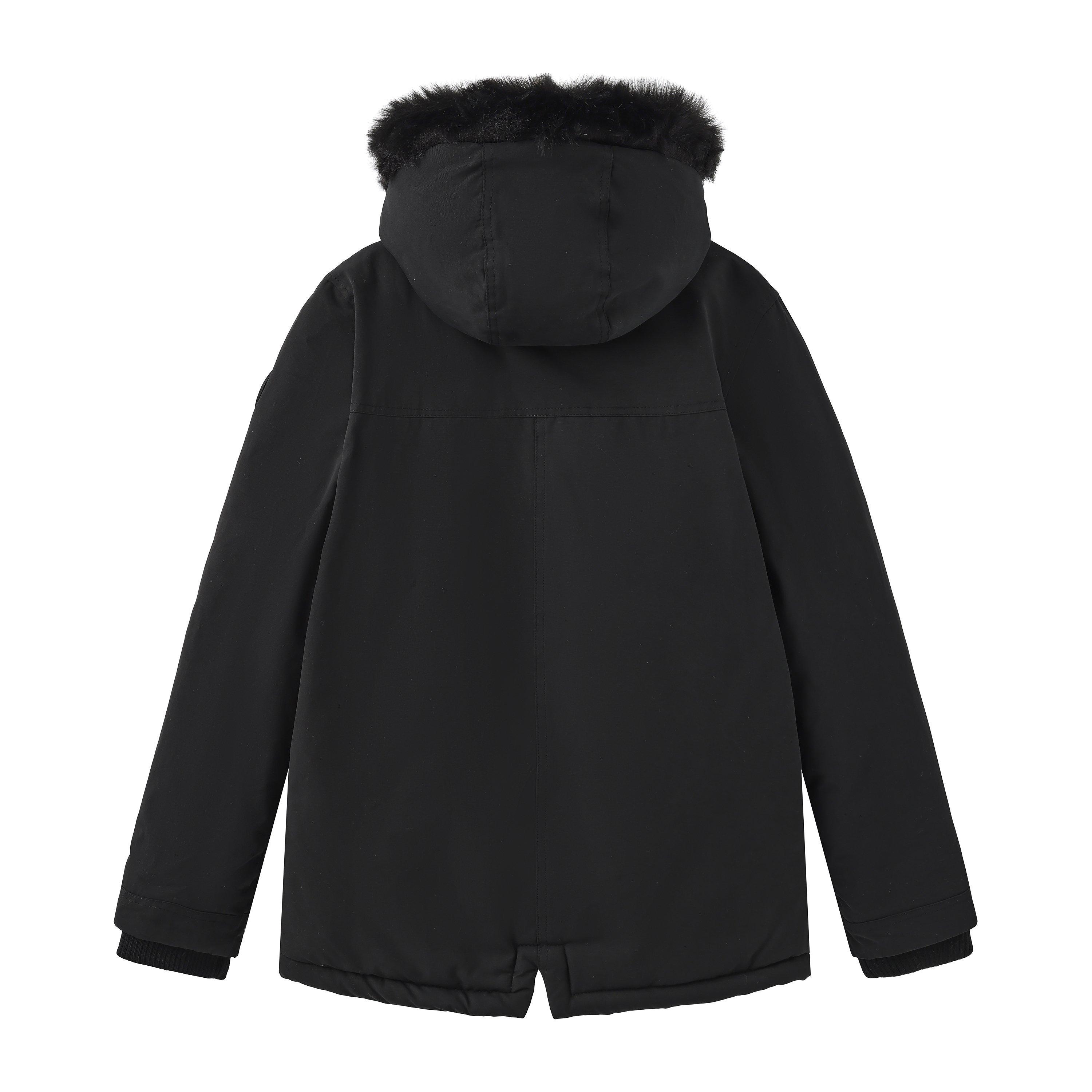 Firetrap Boys Urban Chic Winter Parka with Faux Fur Trim