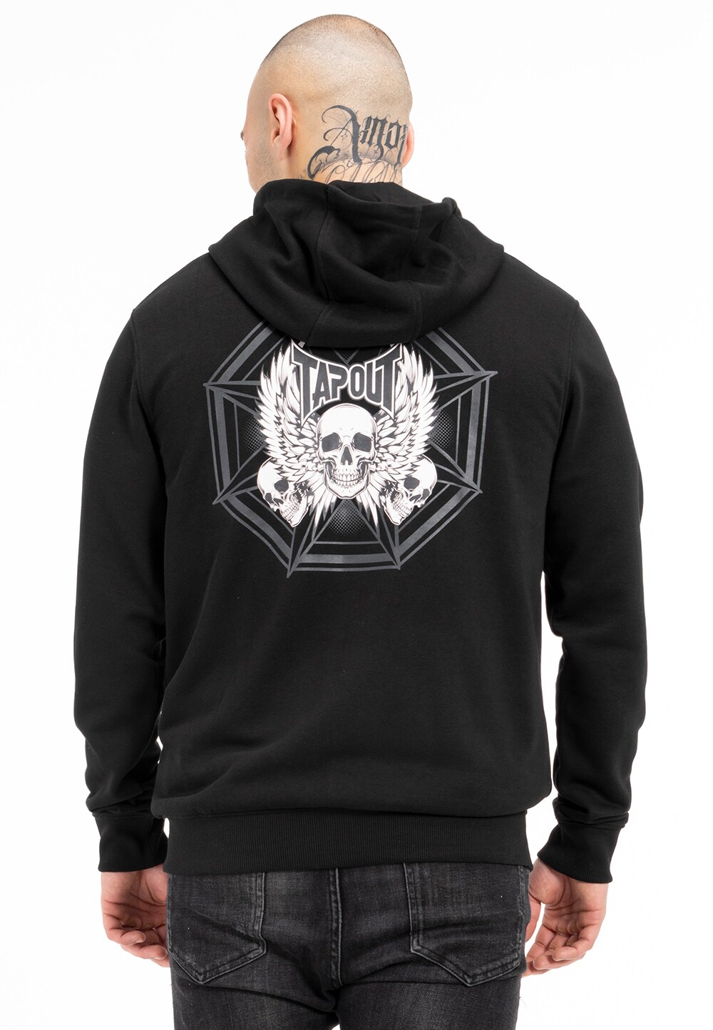 Tapout Herren Kapuzenjacke mit Reißverschluss normale Passform OCTAGON FULL ZIP HOODIE